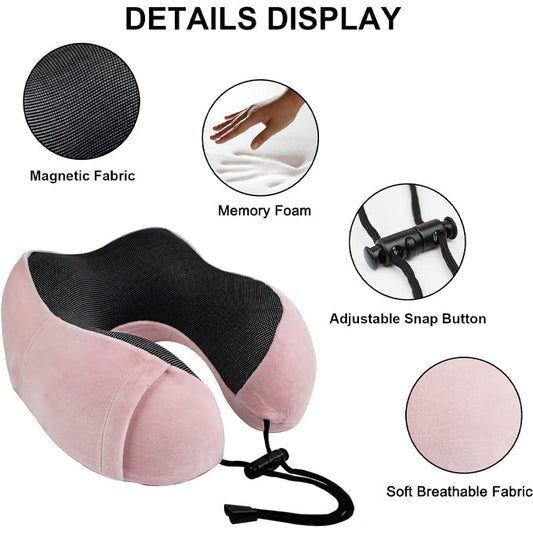 Memory Foam Neck Pillow – Ergonomic Support for Travel & Napping