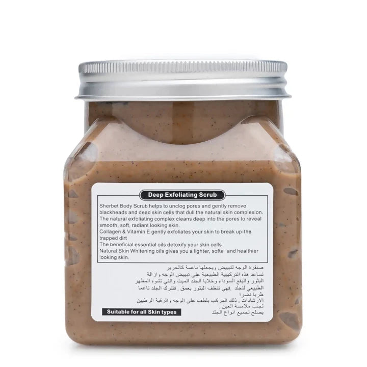 Wokali Coffee Sherbet Body Scrub, 500ML