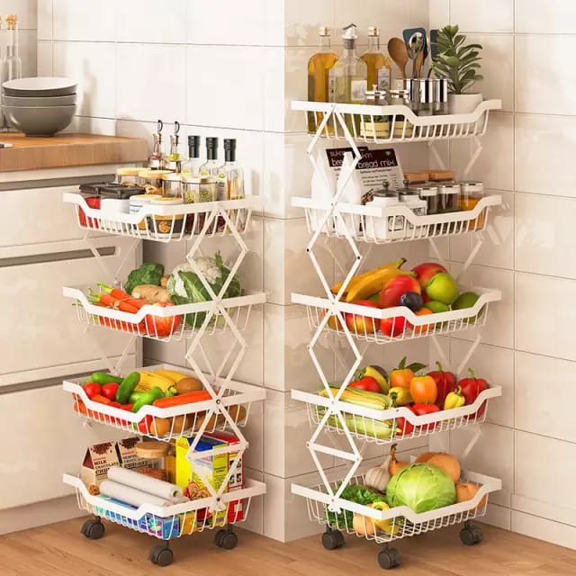 Metallic kitchen rack 4layer
Color white