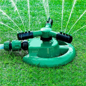 3 Arm 360⁰ Auto-Rotating Water Garden Sprinkler For Wide Coverage