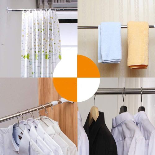 Multipurpose Extendable Telescopic Rod Adjustable 140-260cm for Shower Curtains, Clothing, DIY Wardrobe & Hanger Rail – Durable Stainless Steel Tension Rod for Home and Bathroom Use