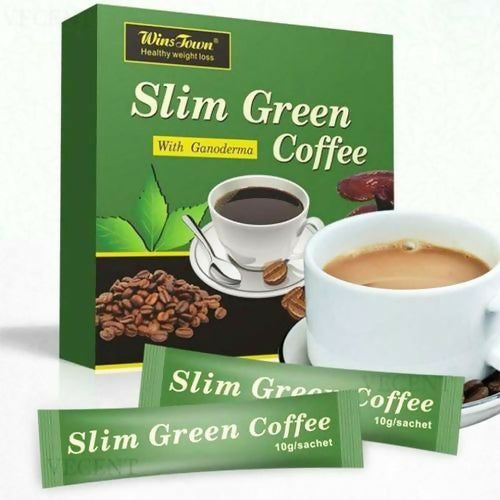 Wins Town Slim Green Coffee – Natural Weight Loss & Fat Burner Drink for Detox, Energy & Appetite Control (15 Sachets)