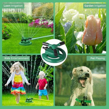 3 Arm 360⁰ Auto-Rotating Water Garden Sprinkler For Wide Coverage