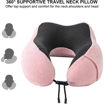Memory Foam Neck Pillow – Ergonomic Support for Travel & Napping