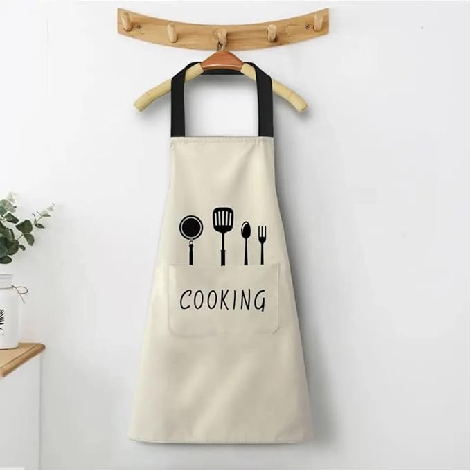 Kitchen Apron For Men And Women, Apron For Kitchen Cooking, Waterproof Fashion Apron With Pocket (Pack of 1)