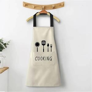 Kitchen Apron For Men And Women, Apron For Kitchen Cooking, Waterproof Fashion Apron With Pocket (Pack of 1)