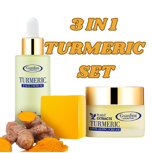 3in1 Turmeric Brightening Hydrating and antiaging face set