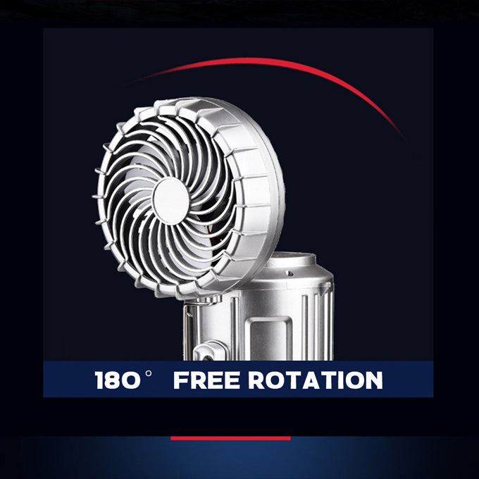 Large Solar Lantern Powered LED Light & Fan - 6 in 1 Portable Collapsible Rechargeable Camping Lamp With Fan