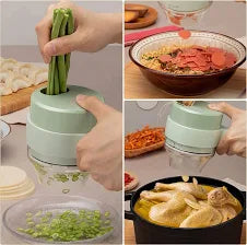 4 In 1 Electric Handheld Cooking Hammer Vegetable Cutter / Food Chopper
