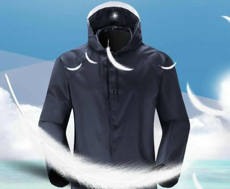 Unisex Adult Raincoat with Cap – Waterproof Full-Body Coverage for Heavy Rain, Outdoor Work, Travel & Biking