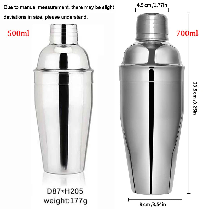 Steel Cocktail Shaker – 550ml & 750ml