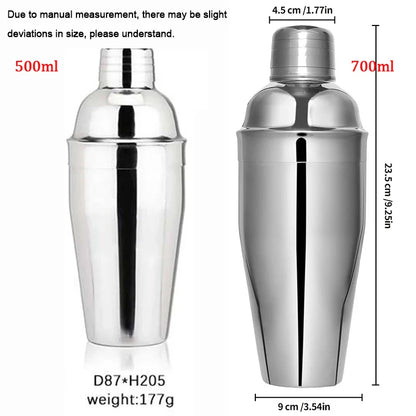 Steel Cocktail Shaker – 550ml & 750ml
