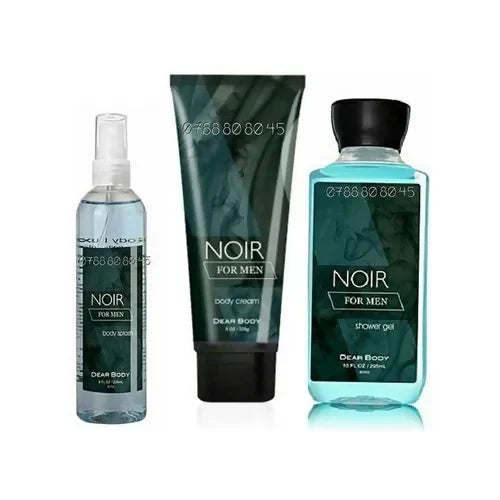 Noir For Men 3 In 1 Body Splash, Shower Gel, Body Cream