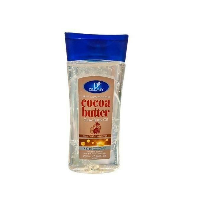 Dr davey Glow Body Oil With 100% Pure Cocoa Butter -200ML