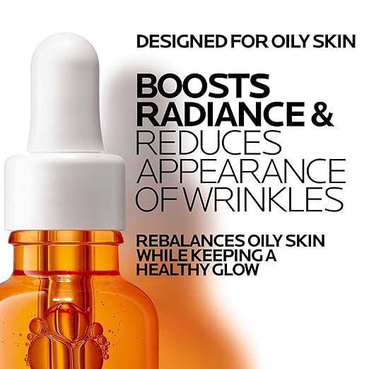 La Roche-Posay Pure 12% Vitamin C Serum For Face With Hyaluronic Acid & Salicylic Acid, Hydrating Face Serum, Boost Radiance & Reduce Wrinkles, 2 Formulas for Normal or Oily Skin Control