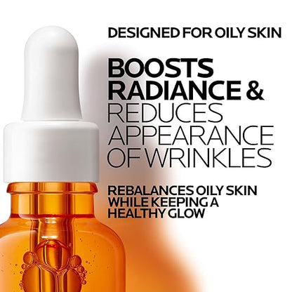 La Roche-Posay Pure 12% Vitamin C Serum For Face With Hyaluronic Acid & Salicylic Acid, Hydrating Face Serum, Boost Radiance & Reduce Wrinkles, 2 Formulas for Normal or Oily Skin Control