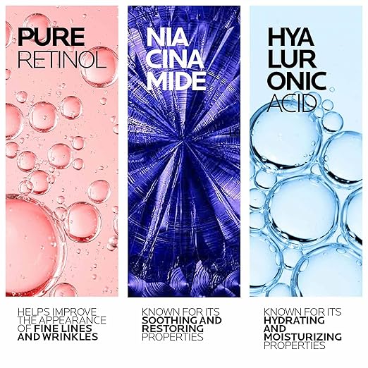 La Roche-Posay Pure Retinol Face Serum with Vitamin B3, Anti Aging Face Serum for Lines, Wrinkles & Premature Sun Damage to Resurface & Hydrate, Suitable for Sensitive Skin, 30ML/1.0 Fl. Oz