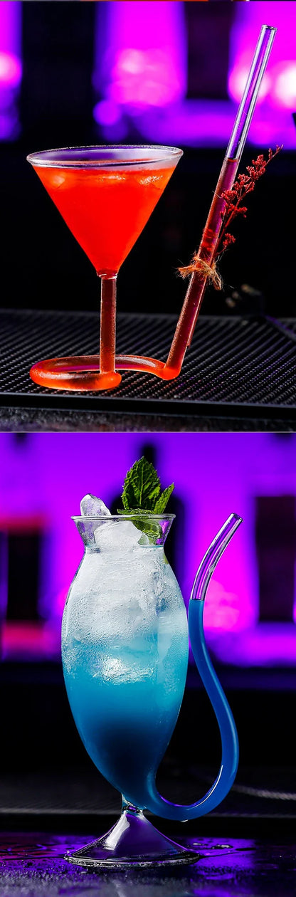 300ml Curved Straw Cocktail Glass (Per Pc)