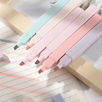 Pastel Highlighters Double-Sided – 6pc Set