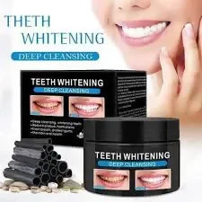 NEW PURE NATURAL TEETH WHITENING CHARCOAL POWDER-60 ml