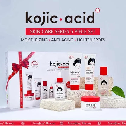 GuanJing Beauty Kojic Acid Skin Care Series 5 Piece Set