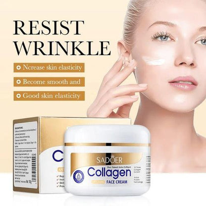 Sadoer Collagen Whitening Face Cream – Hydrating, Anti-Aging & Skin Brightening Moisturizer (Organic, 50g)
