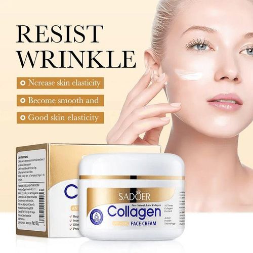 Sadoer Collagen Whitening Face Cream – Hydrating, Anti-Aging & Skin Brightening Moisturizer (Organic, 50g)