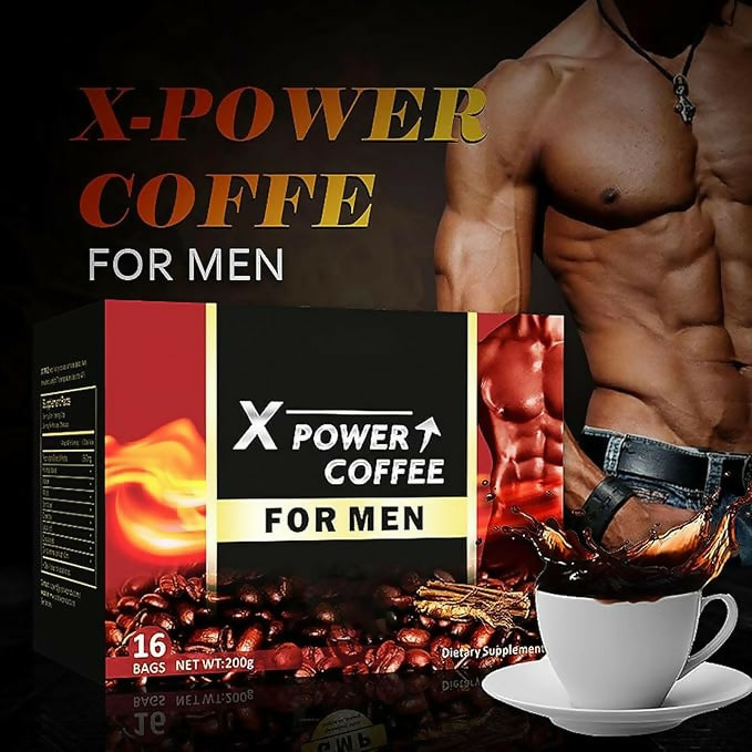 X Power Men's Performance Coffee – Natural Libido Booster, Energy Enhancer & Stamina Support