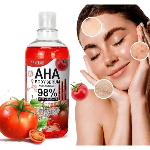 DR MEINAIER 98% AHA Body Serum Plus L-Glutathlone Tomato Extract - 500ml