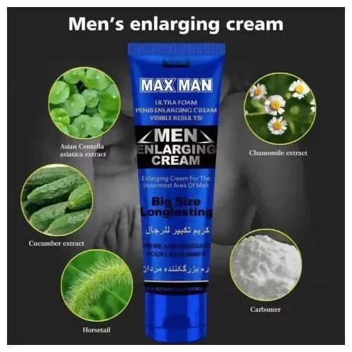 Max Men Penis Enlargement & Erectile Dysfunction Cream – Male Performance Enhancer