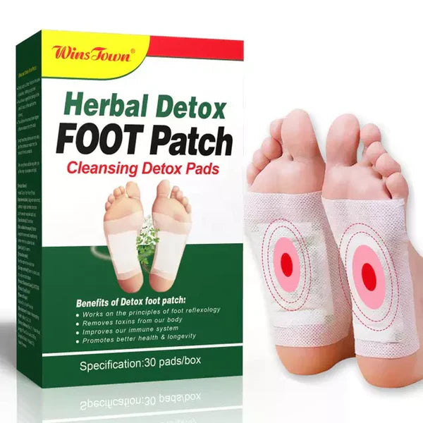 Wins Town Herbal Detox Foot Patch (30 patches per pack) | Cleansing Detox Pads
