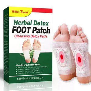 Wins Town Herbal Detox Foot Patch (30 patches per pack) | Cleansing Detox Pads