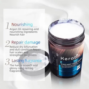 Keratin Creamy Hair Mask, Smoothens & Moisturizes