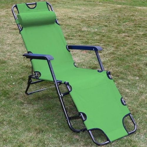 Reclinable Folding Camping Chair with Armrests – Lightweight, Portable Outdoor Chair for Adults (Blue)