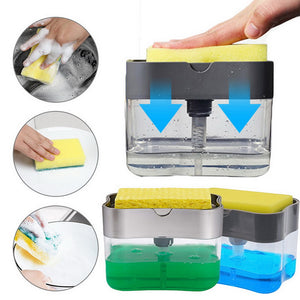 2 in 1 Dish Soap Dispenser and Kitchen Sink CaddySoap Pump Dispenser Refillable Plastic