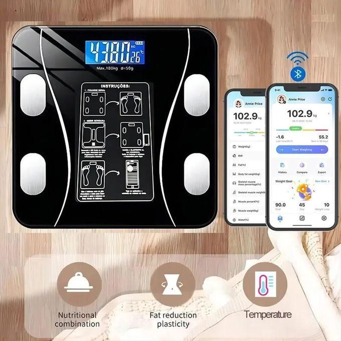 Rechargable Smart BMI Bluetooth Body Weighing Scale..Know your body well with the help of the Bluetooth Smart Body Fat Scale!