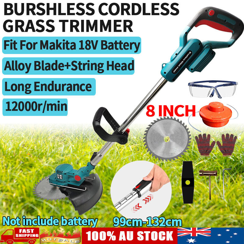 Cordless 8'' Lawn Grass Handheld String Trimmer For Makita 18V Battery
