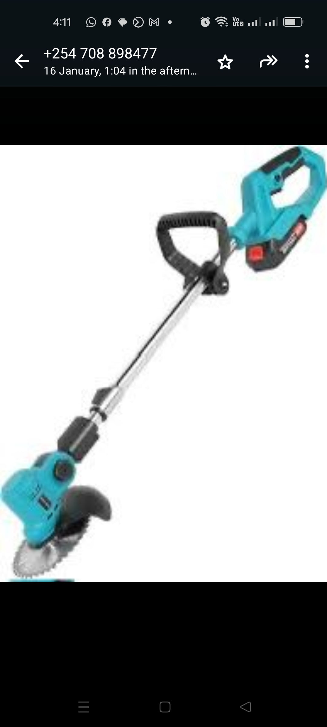 Cordless 8'' Lawn Grass Handheld String Trimmer For Makita 18V Battery