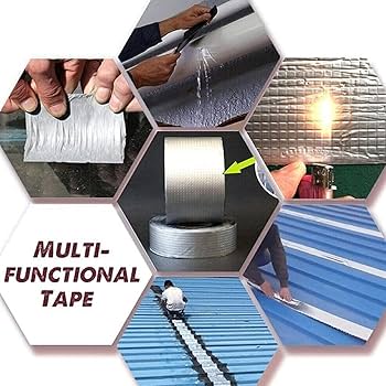 Roof Sealant - Thick Aluminum Foil Self Adhesive Tape for Instant Patching Sealant and Waterproofing for Roofs and Pipes