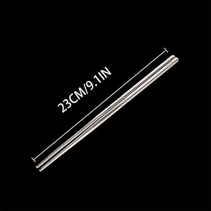23cm Reusable S/Steel Chopsticks