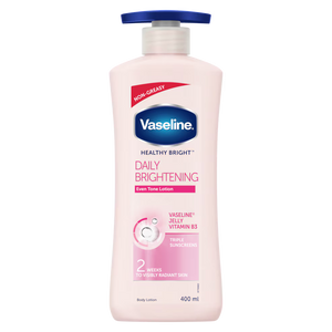 Vaseline 3 In 1 Brightening Package: Intensive Care Vitamin B3 Body Oil 200ML + Daily Brightening Even Tone Lotion 600ML+ Gluta-Hya Dewy Radiance Serum Burst Lotion